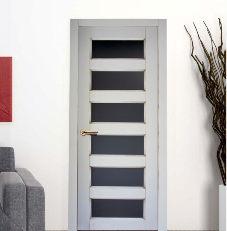 Деревянные двери коллекции Премьера 6 со стеклом