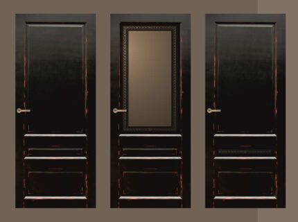 Деревянные двери коллекции Стиль-М со стеклом